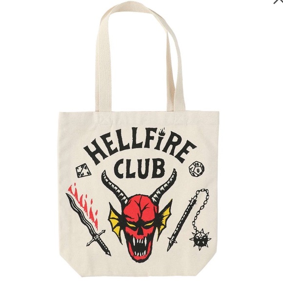Stranger Things Handbags - NWT Stranger Things Hellfire Club Canvas Tote Bag